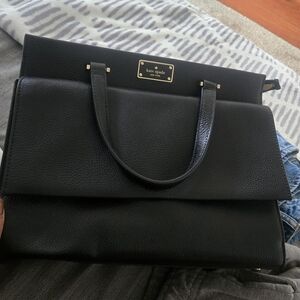 Kate Spade Black Leather Tote Bag